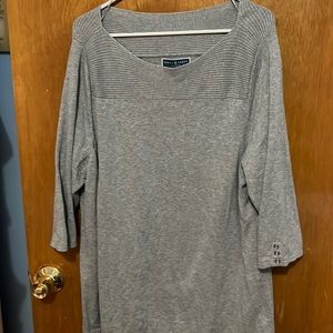 Karen Scott three-quarter sleeve sweater to 2x